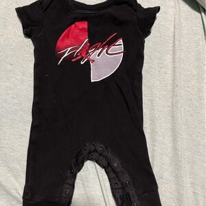 Black Baby Onesie with Red and White Graphic Jordan
